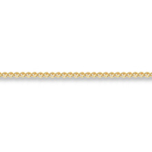 (18) Jewelco London Unisex Solid 18ct Yellow Gold Curb 1mm Gauge Pendant Chain Necklace - JCN050B