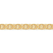 Jewelco London 14k Gold-plated Sterling Silver 9mm Gauge Byzantine Bracelet - 7.5 inch 19cm - ACN007C-GP-7.5