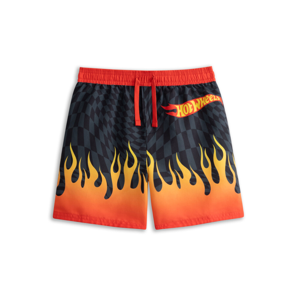 Hot Wheels (9-10 Years) Swim Shorts (Boys Red)