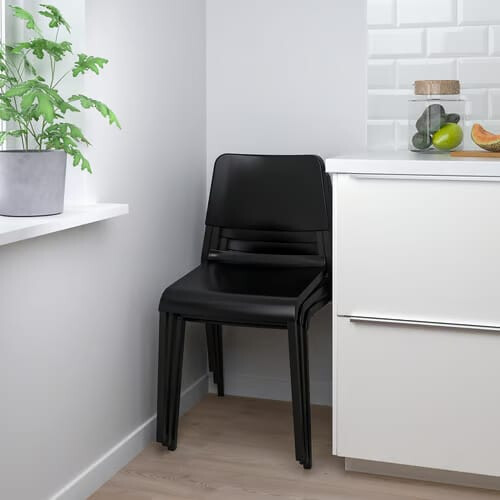 IKEA TEODORES Dining Chair- Black 1