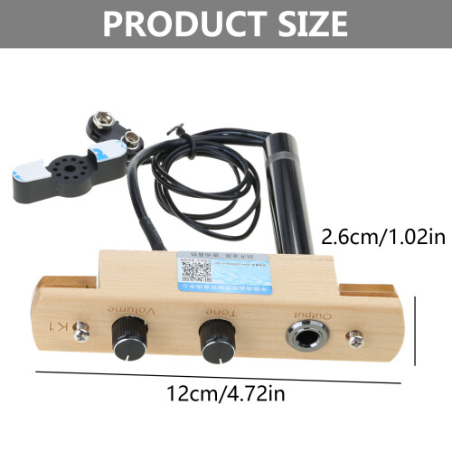 Microphone Electronic Pickup System Enduring Cajon Drum Sound Hole Pickup 1