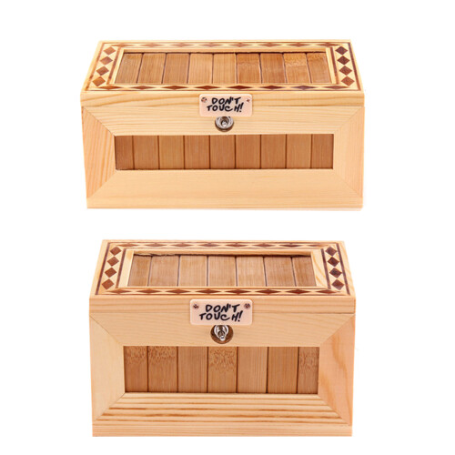 Sound Equipped Useless Box, Whimsical Wood Gadget for Home or Office Fun Basic model 1