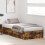 VidaXL vidaXL Storage Bed Frame Smoked Oak 90 x 190 cm Engineered Wood 3