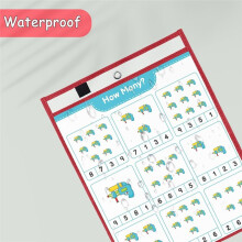 Dry Erase Pocket Reusable Sleeves, Plastic File Sleeves Page Protectors for Teachers Classroom Office Supplies,15PCS