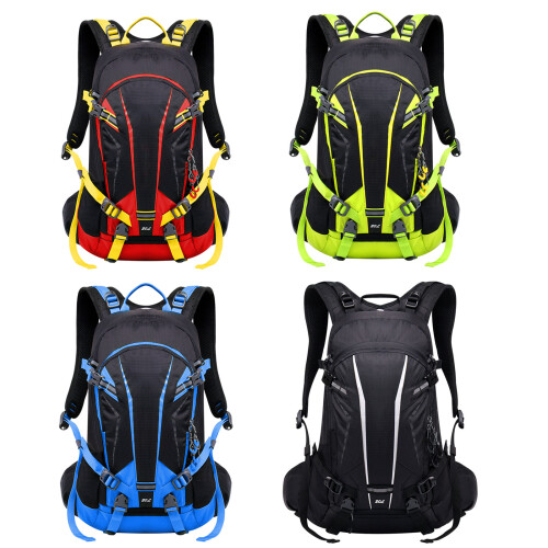 20L Backpacking Travel Large Capacity Lightweight Watertight Adjustable Black Color 2