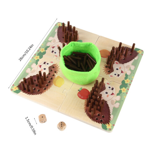 Children Hedgehog Sticks Game Playset for 2 Player Game Cognitive Abilities 2