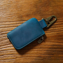Fashionable Multi functional Key Wallet Coin Purse Leather Holder for Men Coffee color