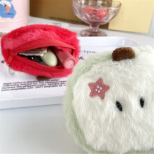 Cute Coin Purse Small Wallet Change Purse Earphone Storage Bag for Girls Women Red