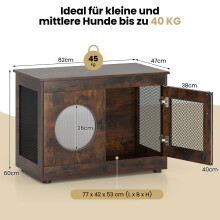 Kattenmeubelset (2-delig) – Draaibaar kattenbed in de vorm van een bureau & huisdierbench in houtlook