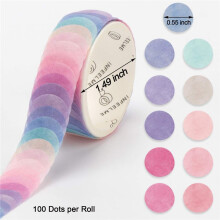 6 Roll Morandi Dots Washi Tape Dot Stickers Circle Dot Labels for DIY Decorative Diary Planner Scrapbooking Photo Ablums