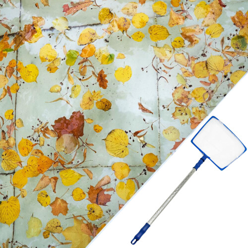 Extendable Pool Net with Square Screen Head for Floating Debris Pickup large 2