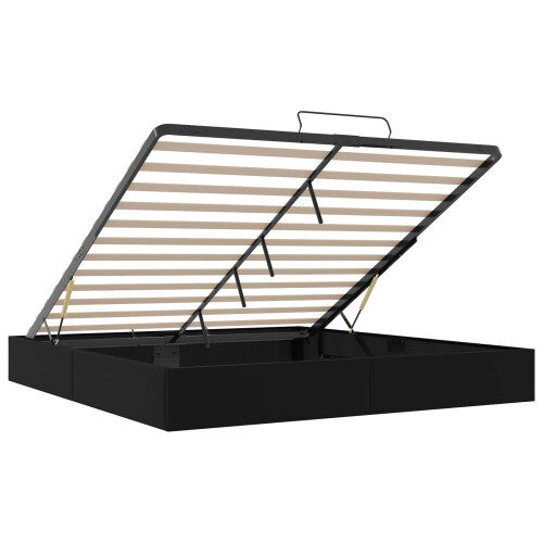 VidaXL vidaXL Ottoman Bed Frame Black King Size Faux Leather 2