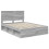 VidaXL vidaXL Bed Frame Grey Sonoma 135 x 190 cm Solid Pine Wood 2