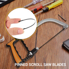 24Pcs Scroll Saw Blades 127mm Carbon Steel Fretsaw Blades with Pin 10/15/18/24 Teeth Standard Fine Cut Saw Blades