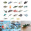 Plastic Fish Model Statue Multiple Type Ornament Figure Adult Collection Model red snapper 3