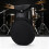 Portable Percussion Bag with Round Main Storage for Drummers Stripe 7