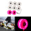 Skateboard Roller Skate Wheels with Bearings, Double Row Roller Skate Wheels Set White 3