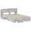VidaXL vidaXL Bed Frame with Storage Concrete Grey 150 x 200 cm 3