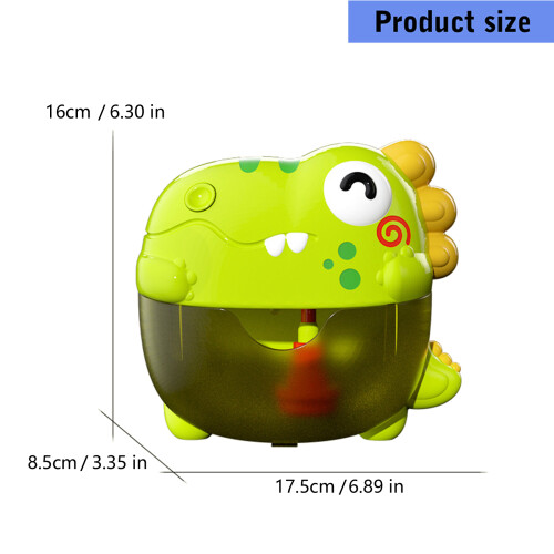 Kids Dinosaur Bath Toy with Bubble Maker, Bath Routine Fun Toy 2