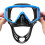 Three-Section Water Mask with Side Sections for Adult Pool Practice Black 7