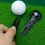 Compact Metal Golf Divot Fork with Skull Design for Grass Care Black 6