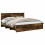 VidaXL vidaXL Bed Frame Smoked Oak 200 x 200 cm Engineered Wood 2