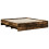 VidaXL vidaXL Bed Frame Smoked Oak 200 x 200 cm Engineered Wood 4