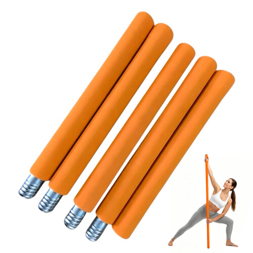 150 cm stretch rod with detachable sections for home exercise use Yellow 2