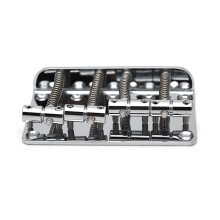 4 String Bass Bridge Electric Bass Guitar Part Tool Bass Bridge Assembly Kits Silver