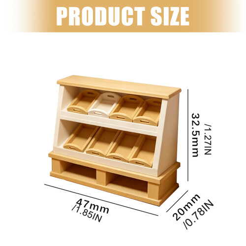 Miniature Bakery Counter Cabinet for Tabletop Display and Play 2