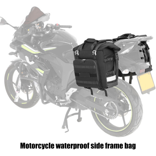 Motorcycle Side Bag Motorcycle Saddlebags Storage Bag with Shoulder Strap Black 1