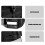 Motorcycle Side Bag Motorcycle Saddlebags Storage Bag with Shoulder Strap Black 4