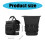 Motorcycle Side Bag Motorcycle Saddlebags Storage Bag with Shoulder Strap Black 3