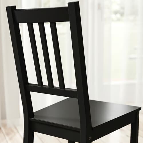 IKEA PINNTORP Stained Pine Chair-Black 2
