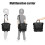 Motorcycle Side Bag Motorcycle Saddlebags Storage Bag with Shoulder Strap Black 5