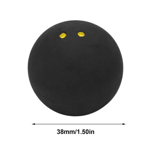 Advanced Indoor Squash Ball Design with Double Yellow Dot and 38mm Diameter Size 2