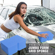 Car Wash Sponge Soft Foam Grid Super Absorbent Sponge Easy-Grip Non Scratch Car Cleaning Tools Auto Accessories