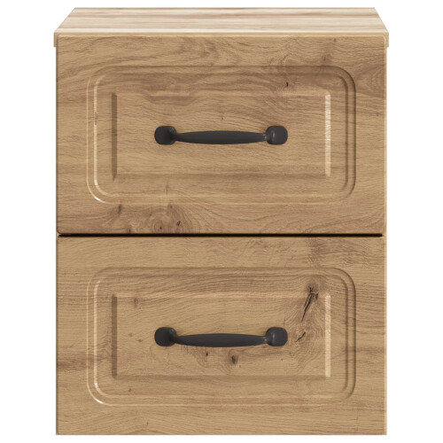 VidaXL vidaXL Wall-Mounted Bedside Cabinet 2 pcs Artisan Oak Engineered Wood 1
