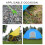 8Pcs Screw Thread Tent Stakes Pin Campings Tent Peg with Hexagon Socket Green 6