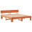 VidaXL vidaXL Bed Frame with Headboard Wax Brown 200 x 200 cm Solid Pine Wood 3