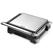 Panini Grill 2-i-1, rostfritt stål, 2000W, PFAS-fri