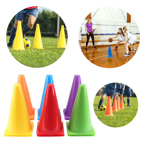 10Pcs Traffic Cone Skate Obstacles Training Maker Cone Soccer Accessorys Blue 2