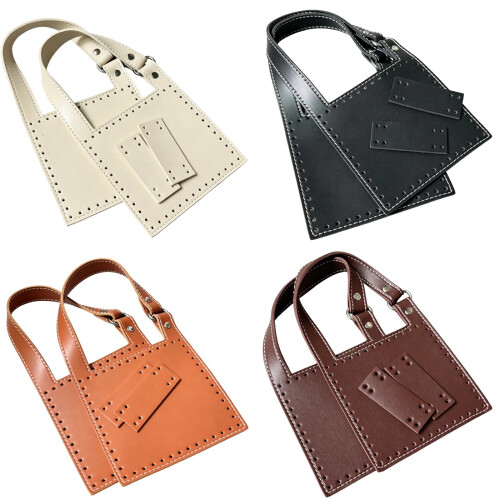 Two Piece PU Bag Panels for Grip Replacement and Custom Bag Making Brown 1