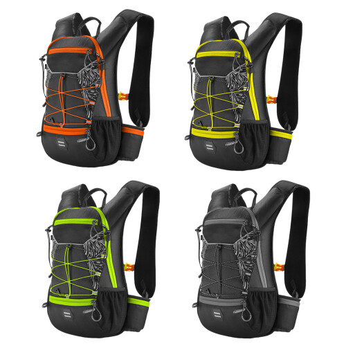 16L Hydrations Backpack Outdoor Hiking Backpack Large Capacity Running Black and yellow 1