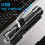LED Super Bright Flashlight, 3 Modes Adjustable, USB Rechargeable, with Battery Level Indicator. Features Zoom Function 4