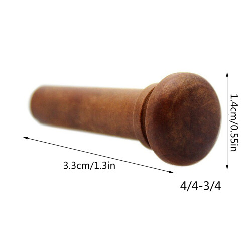 Violin Tail Button End Pin Replacement Violin Tail Button for 4/4 Redwood with fish ey 1