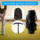Golf Club Support Protector Adjustable Golf Travel Bag Support Rod Black red 10