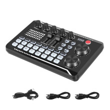 F998 Ljudkort Mikrofon Ljud LjudgräNssnitt Mixer Ljudkort Mixing Console FöRstäRkare för Telefon PC