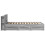 VidaXL vidaXL Bed Frame with Storage Grey Sonoma 75 x 190 cm Engineered Wood 3