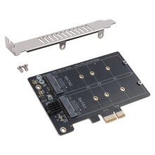 PH58 2 X M2 Naar PCIE Adapterkaart Dubbele Schijf Displaykaart Splitter Uitbreidingskaart PCIe X1 Naar NGFF M2 SSD